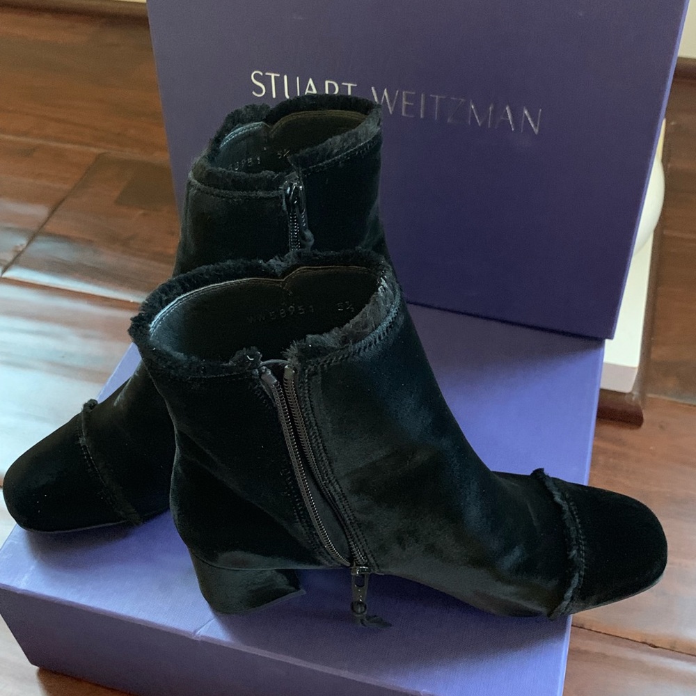 Black bootie heels